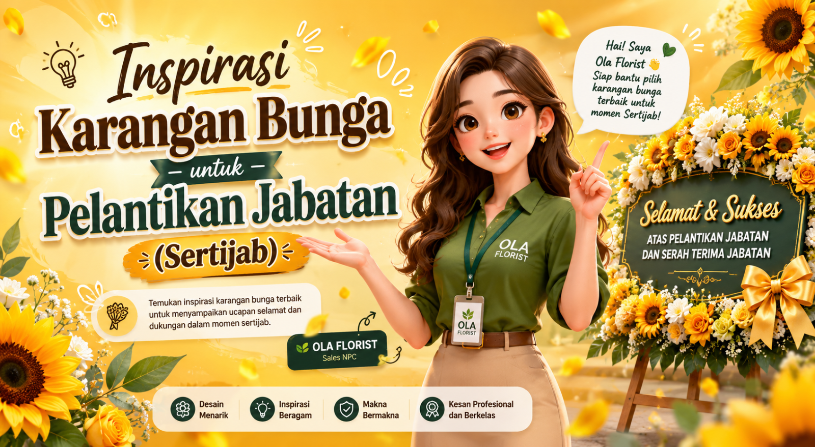 Inspirasi Karangan Bunga untuk Pelantikan Jabatan (Sertijab)